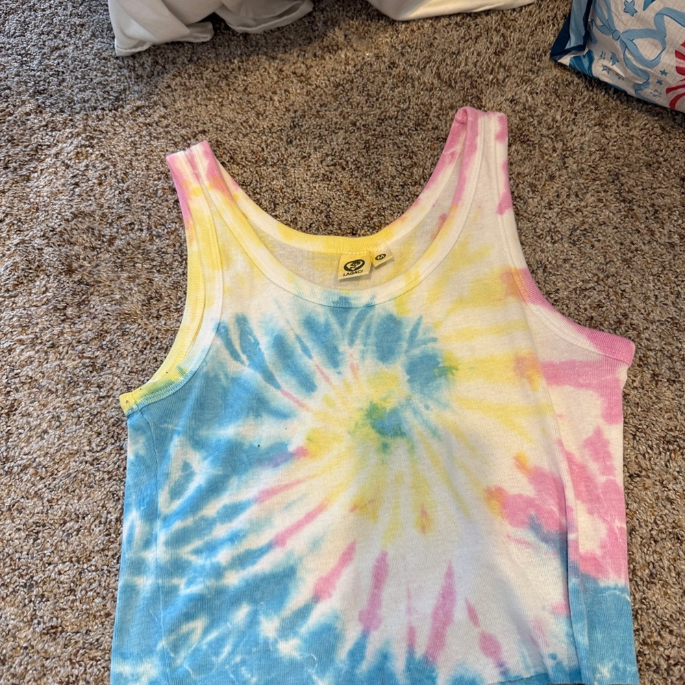 Lagaci Pastel Tie-Dye Tank Top